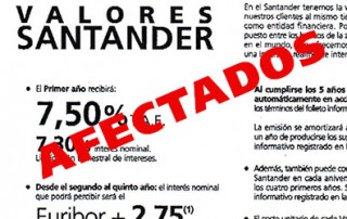 afectados valores santander