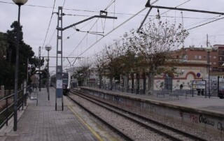 Panorámica de la estación del metro de Burjassot