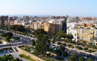 Panorámica del Paseo de la Alameda en Valencia