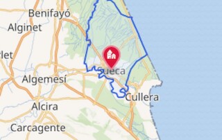 Plano de la localidad de Sueca, Valencia