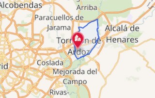 Mapa zona noroeste de Madrid en Torrejón de Ardoz