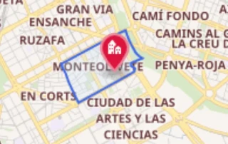 Mapa del barrio de Mont-Olivet en València