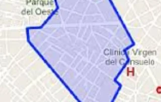 Mapa barrio de Patraix en Valencia