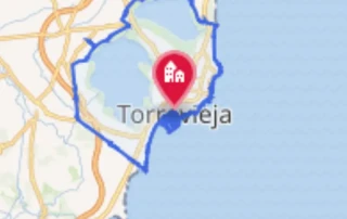 Mapa de la localidad de Torrevieja en Alicante
